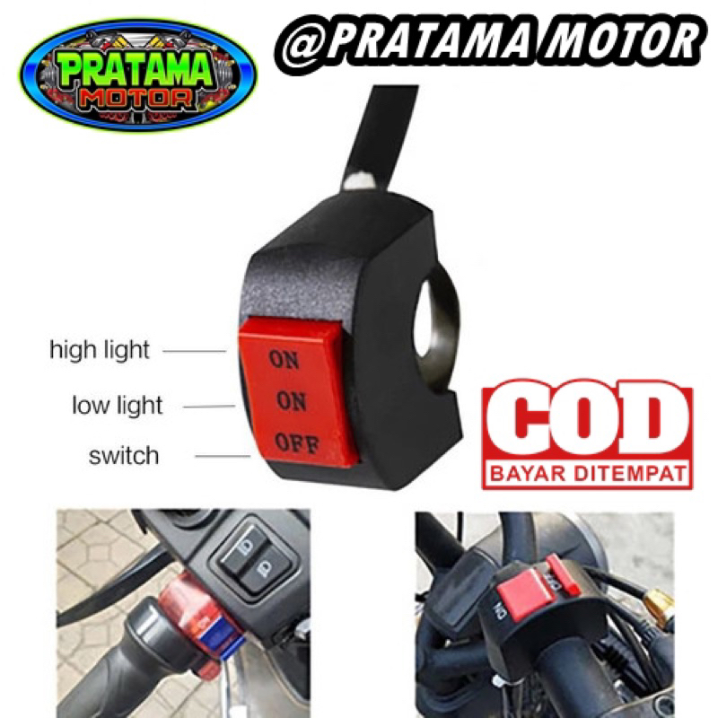 Saklar Tombol 3 Mode On/On/Off Saklar Stang 3 Mode Multi Fungsi Universal
