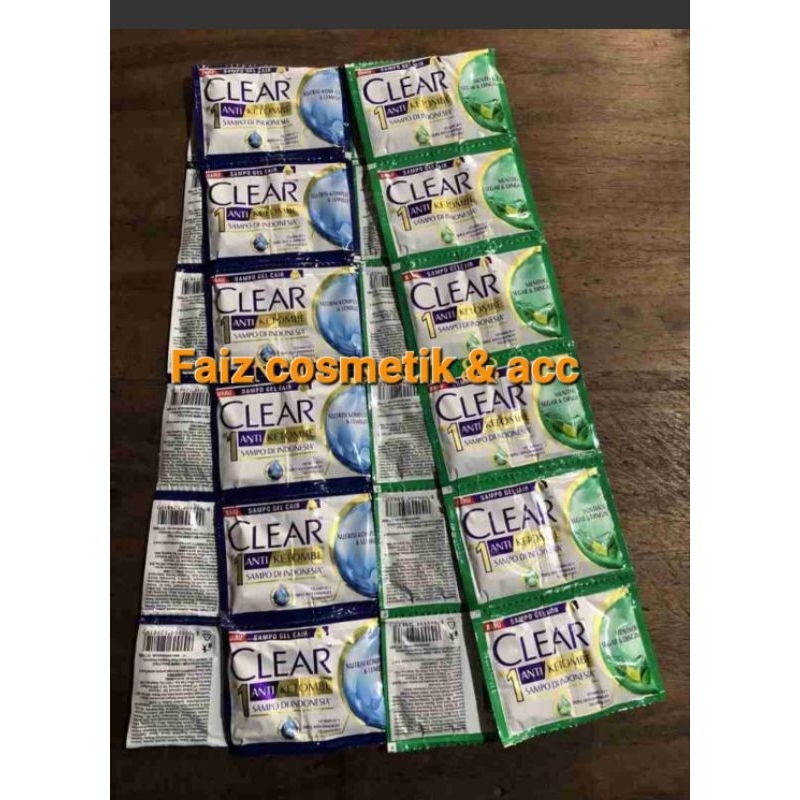 Shampo Clear Sachet / Rencengan [ isi 12 piz ] Original