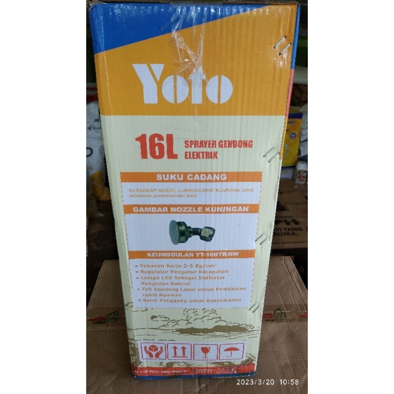 SPRAYER YOTO ELEKTRIK 16 LITER