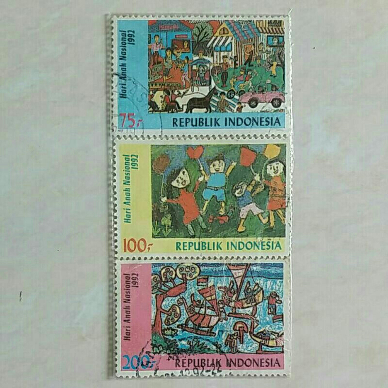 

(AC) Perangko Indonesia 1992 Hari Anak Nasional Set 3 pcs Used