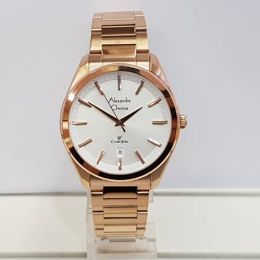 Jam Tangan Pria Alexandre Christie AC8638 Classic Stainless Steel
