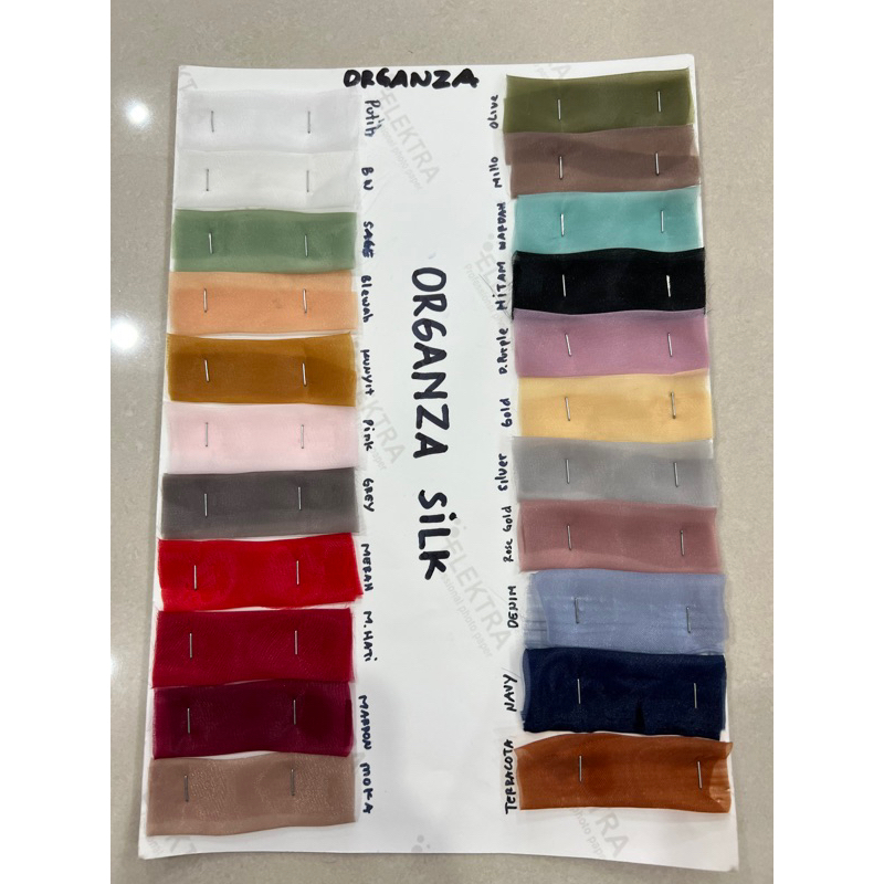 Kain Organza Silk / Satin Organsa Polos