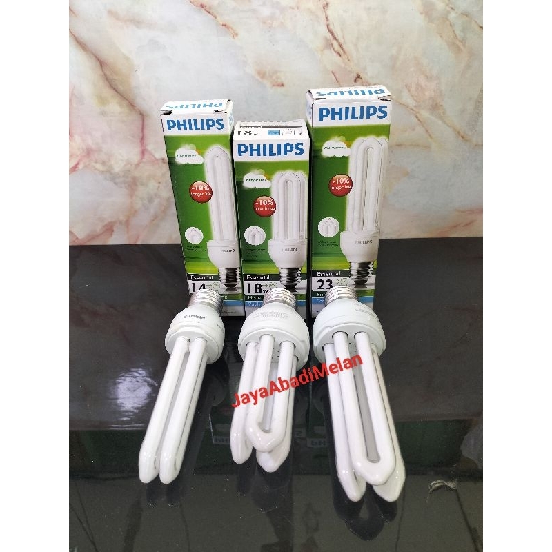 lampu plc philip14 - 18 - 23 watt lampu essential Philips 8 wt 14w 18w 23w