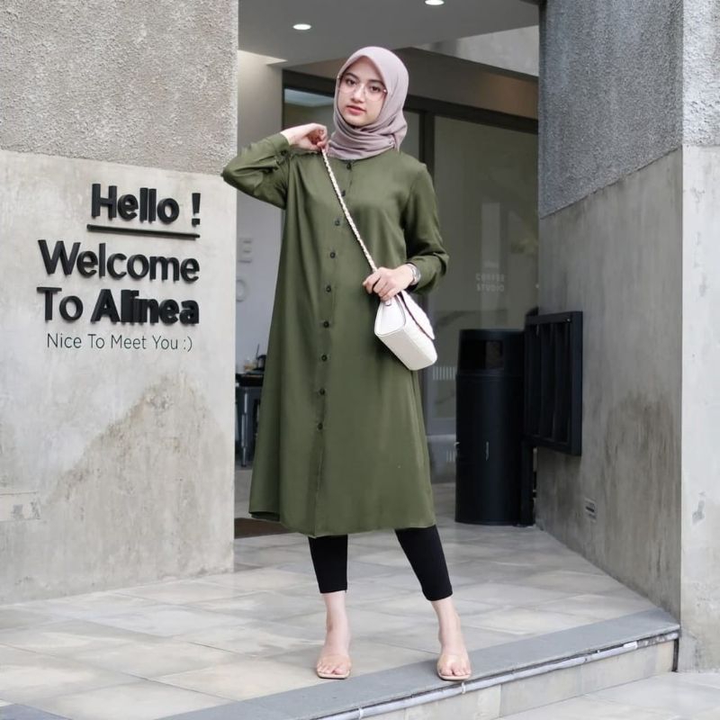 Anisha Tunik By Elzahiracollection Atasan Tunik Wanita Murah Rayon Uniqlo Premium Baju Wanita Muslim