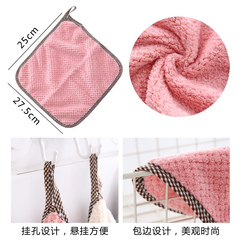 Kain Lap Tangan Gantung Hand Towel Microfiber Lap Microfiber Dapur Kain Lap Micro Fiber