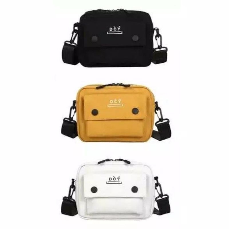 Tas Selempang Wanita DCY Korea Sling Bag Wanita Pria Unisex Kanvas Tas Fashion