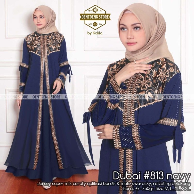 Gamis Turkey # Dubai 813 Dress Busana Muslimah Original By Mega Store Farzolla 2 Oentoeng Store