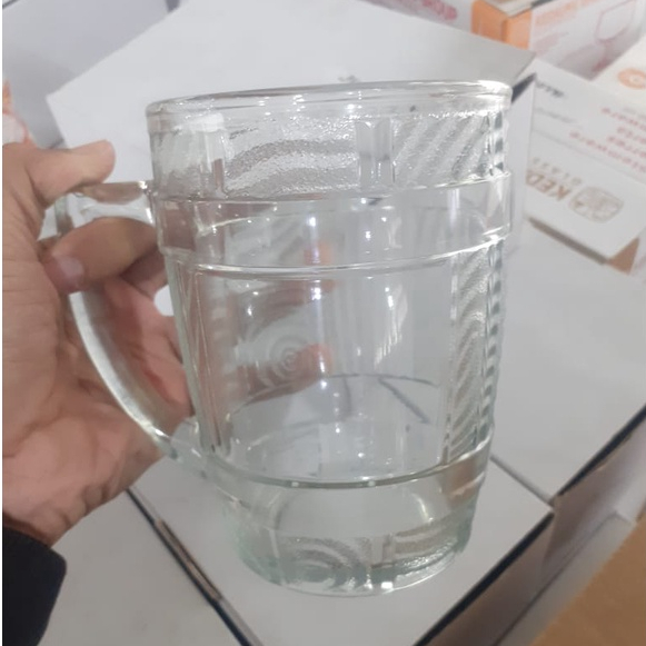 Gelas Kaca Jumbo 1Pcs (G-20) 600ml / Gelas Gagang Beling / Gelas Tangkai Kaca / Gelas Teh / Gelas Es