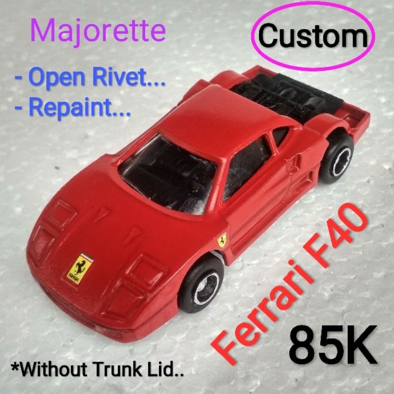 Diecast Majorette Ferrari F40 Custom Merah