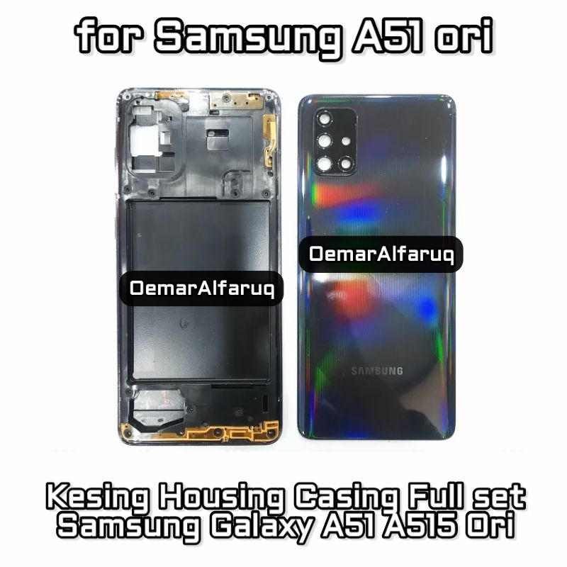 Kesing Housing Casing Full set Samsung A51 A515F Frame Bezel Backdoor Fullset Original