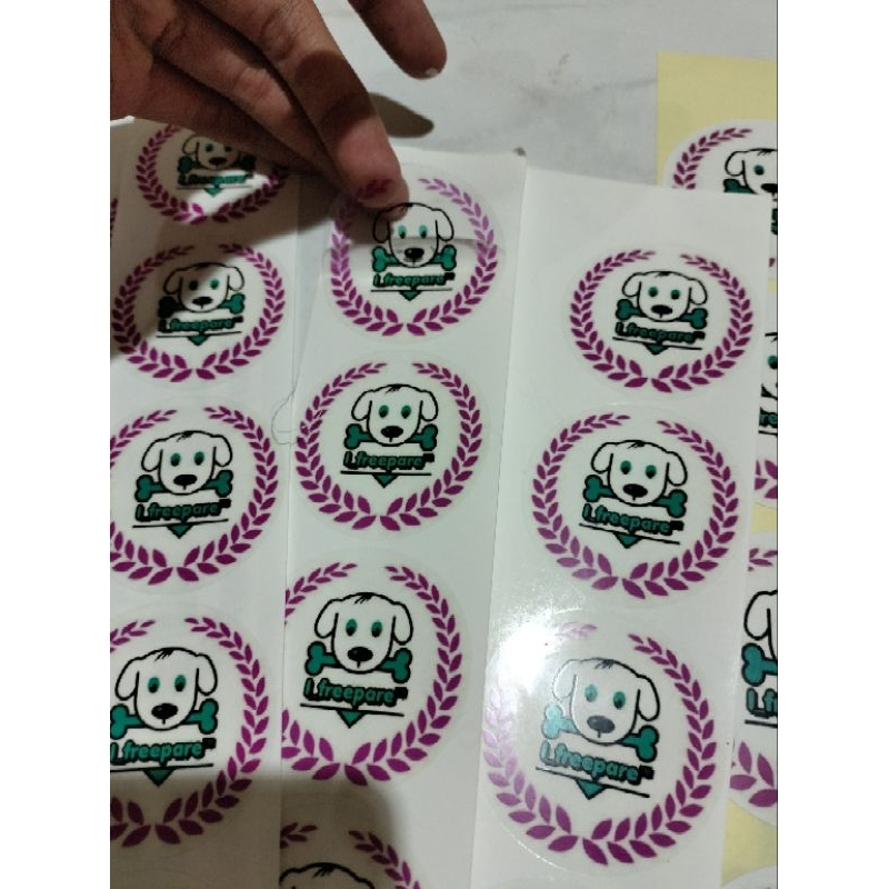 

cutting sticker transparan murah cetak stiker trasparan