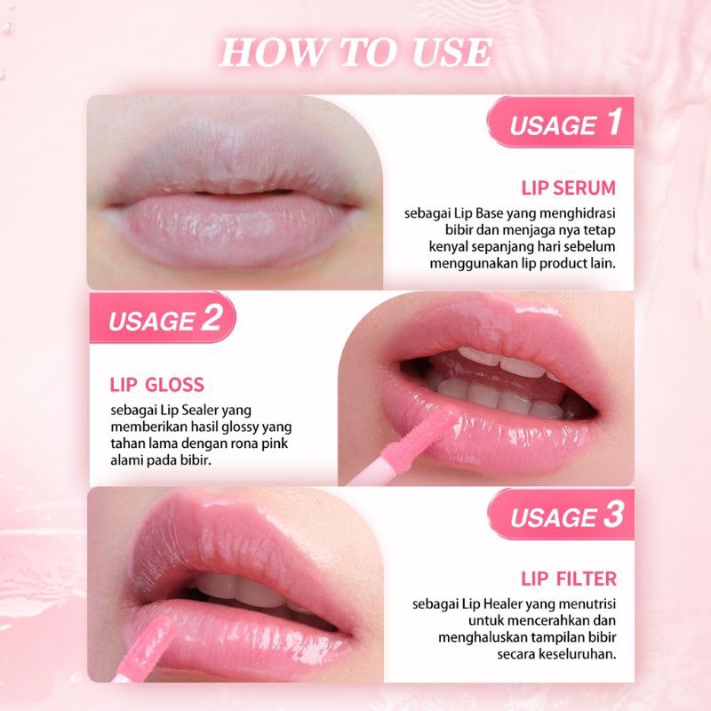 (GOSEND/COD) BNB BARENBLISS CERAMOIST GLOW LIP SERUM GLOSSY | BUTTER RUSH VITAMIN LIP MASK MOISTURIZING LIP BALM - MASKER BIBIR MENCERAHKAN DAN MELEMBABKAN