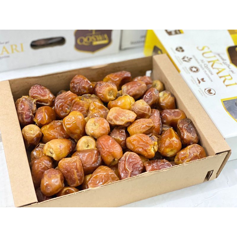 

Kurma Sukari Al Qassim 3 kg Sukkari Dates Dus Random