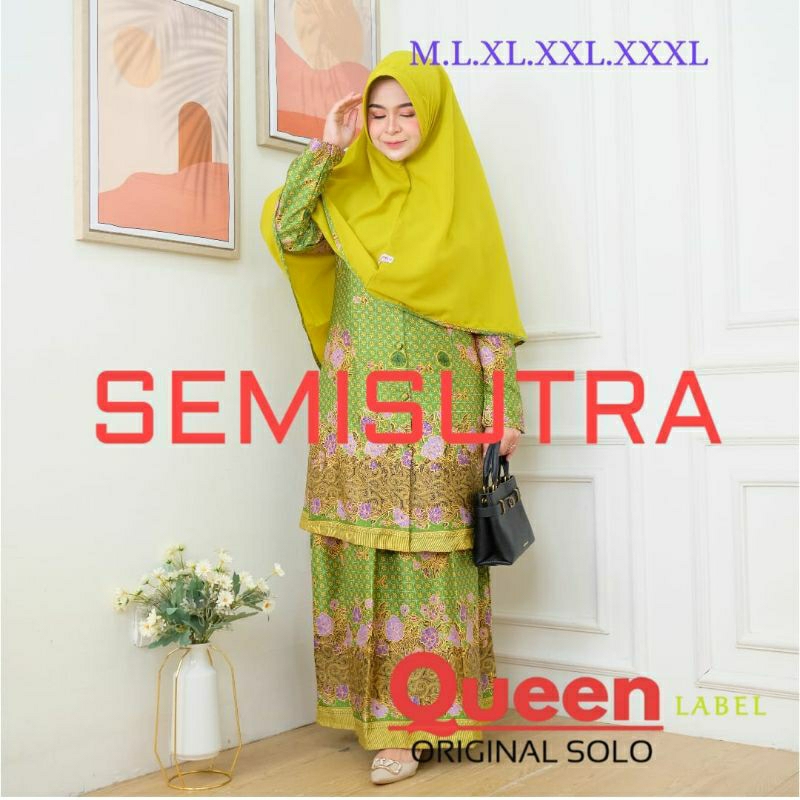 BAJU SET MUSLIMAT - SETELAN PENGAOSAN SEMISUTRA PENGAJIAN NU - SVJ ADEBA