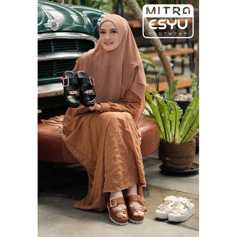 falisha series sandal sepatu wedges lebaran esyu