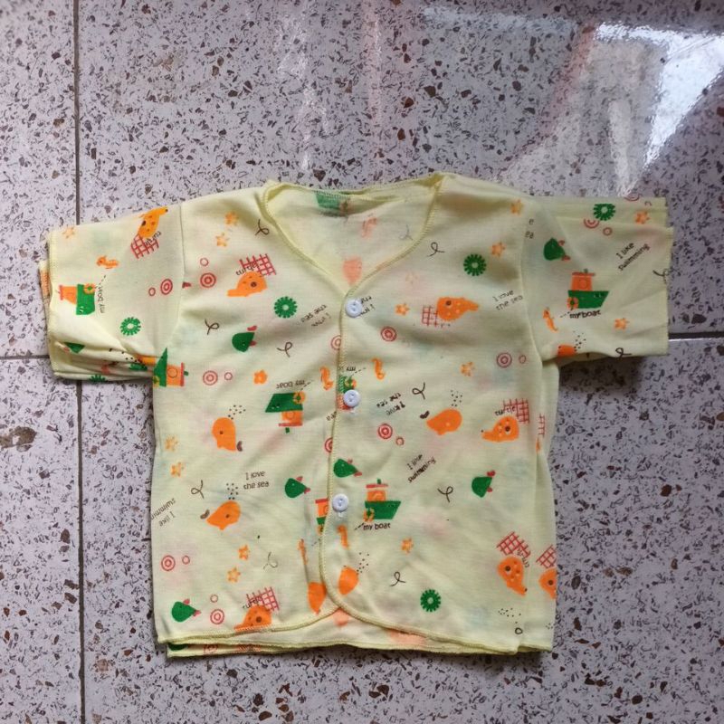 baju bayi tanggan pendek 12 pis motip (prin)