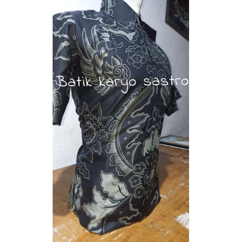 Baju Kemeja Batik Pria Lengan Pendek Premium Slimfit Katun Full Furing