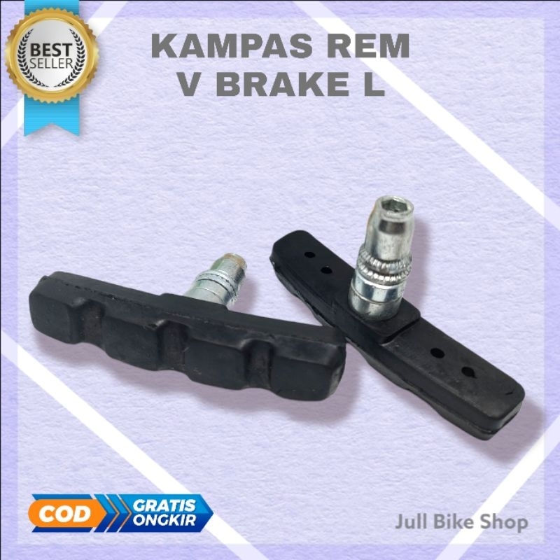 Kampas rem V brake Goal sepeda lipat mtb bmx anak karet L road bike U