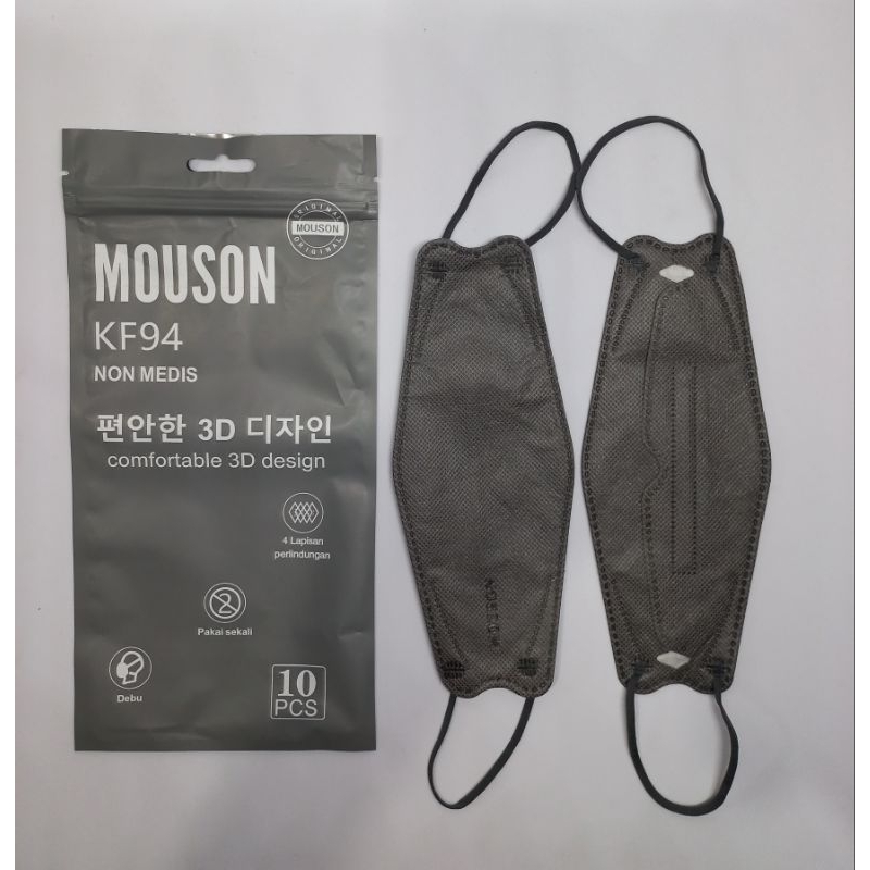 MASKER MOUSON KF94/MASKER KF94 ABU/MOUSON KF94 EARLOOP ISI 10 PCS