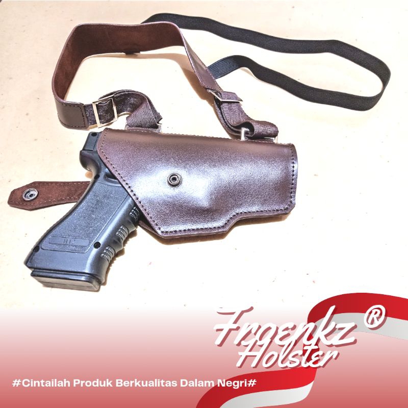 Holster pistol glock 19 selempang ketiak single.