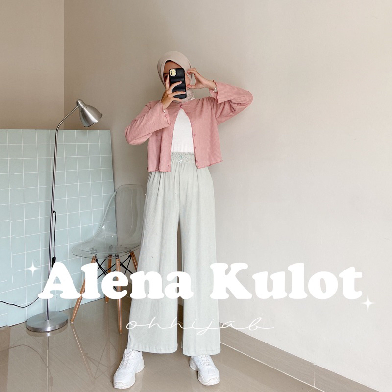 Alena basic kulot / kulot polos / kulot knit rib