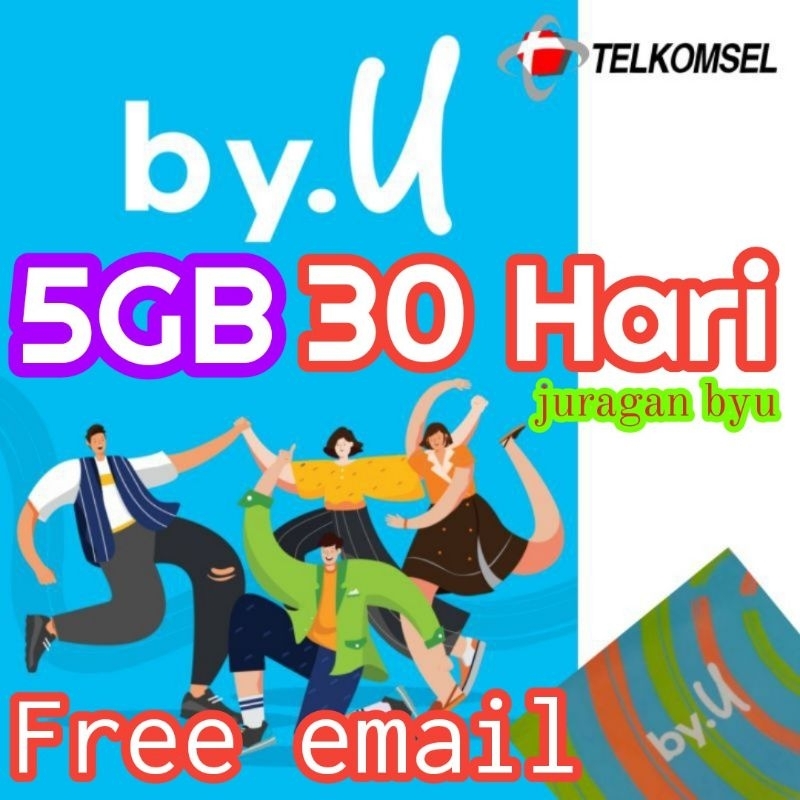 [ BISA COD ] Kartu perdana byu sudah ada kuotanya 5GB untuk 30 hari