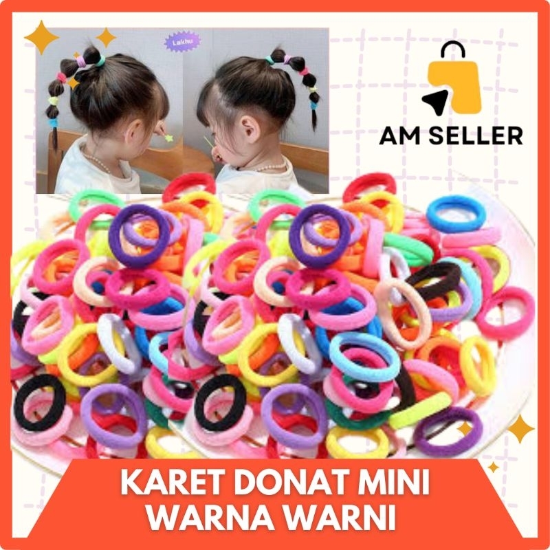 Karet Ikat Rambut Korea  Donat Kecil  Besar  BTS Free Pouch