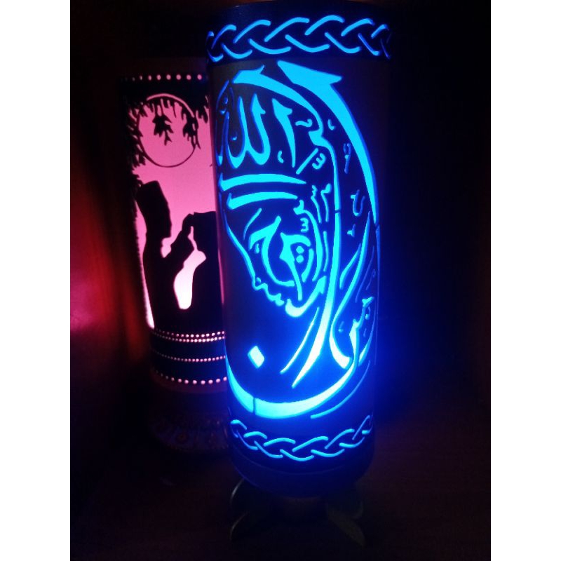 Lampu hias paralon PVC Kaligrafi