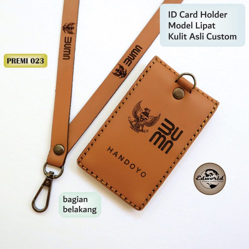 

Edworld - ID Card Holder Lipat Kulit - Premi 023 Custom