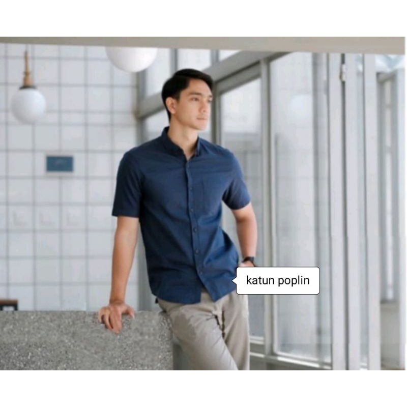 kemeja pria katun premium slimfit excelen