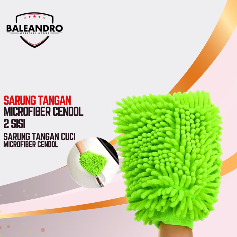 Sarung Tangan - Lap Tangan Cendol Microfiber Serbaguna Cuci Mobil Motor Micro Fiber 1 Sisi