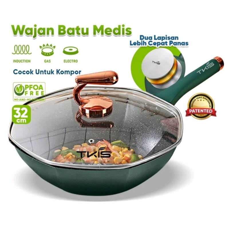 TKIS Panci Wajan Penggorengan Premium Anti Lengket 32cm