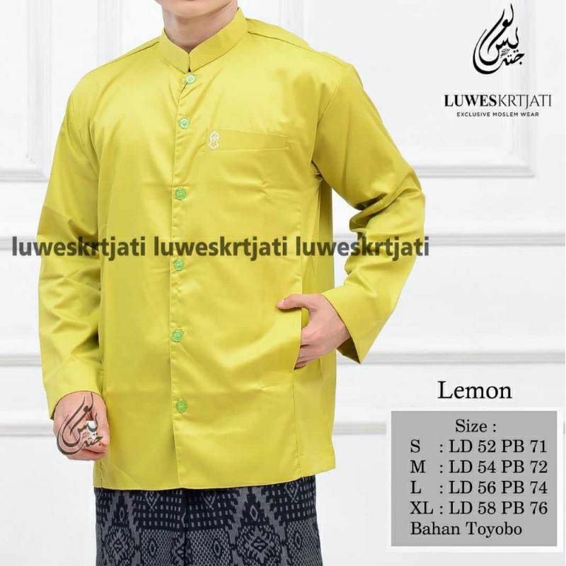 KOKO LUWES TERBARU SEMI JAS SAKU BORDIL WARNA LEMON /KOKO KOMBINASI/ KOKO AZZAHIR