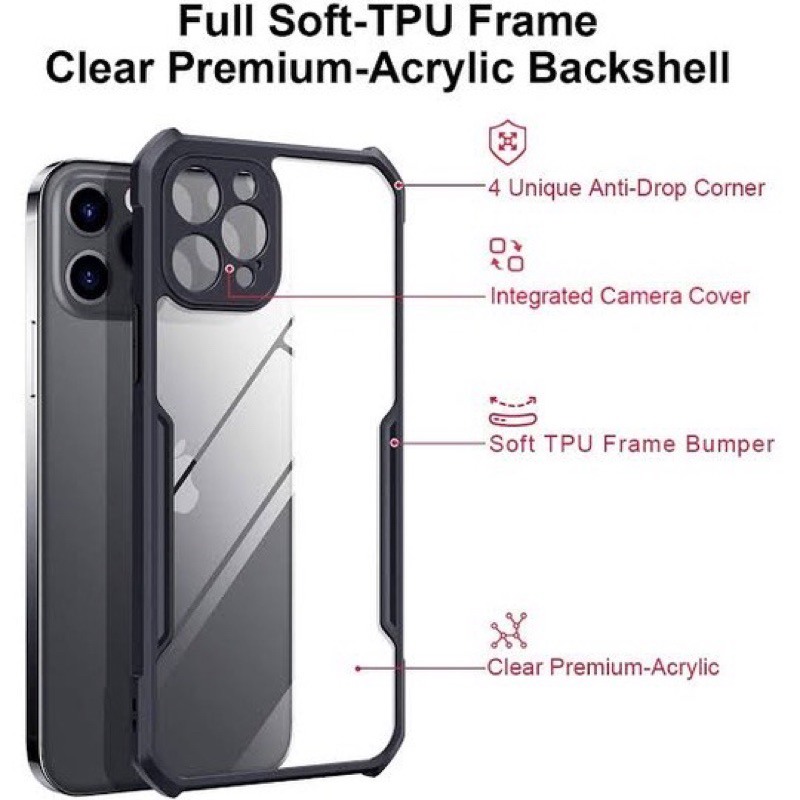 Fuze Armor Protect Case iphone 11 Pro Max 12 Pro Max 13 Pro max Shockproof Acrylic