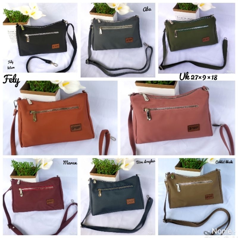 FELY BY NONIE/TAS SELEMPANG ANTI AIR/BAHAN COCOLY