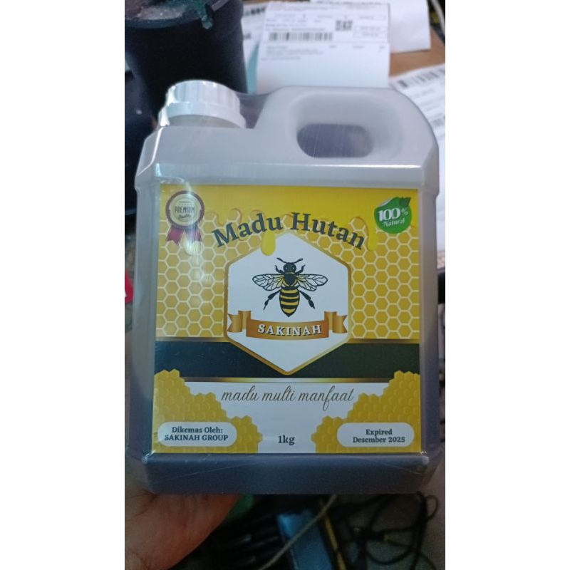 (COD) MADU HUTAN KALIMANTAN GHOLIBAN 1KG ORIGINAL ( BOTOL EMBOS ) FREE PACKING DUS
