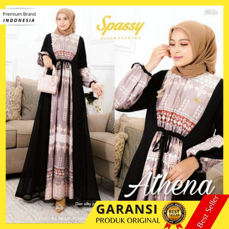 Athena Gamis Ceruty Babydoll Silk Dior Armani Maxy Premium Motif Terbaru 2023