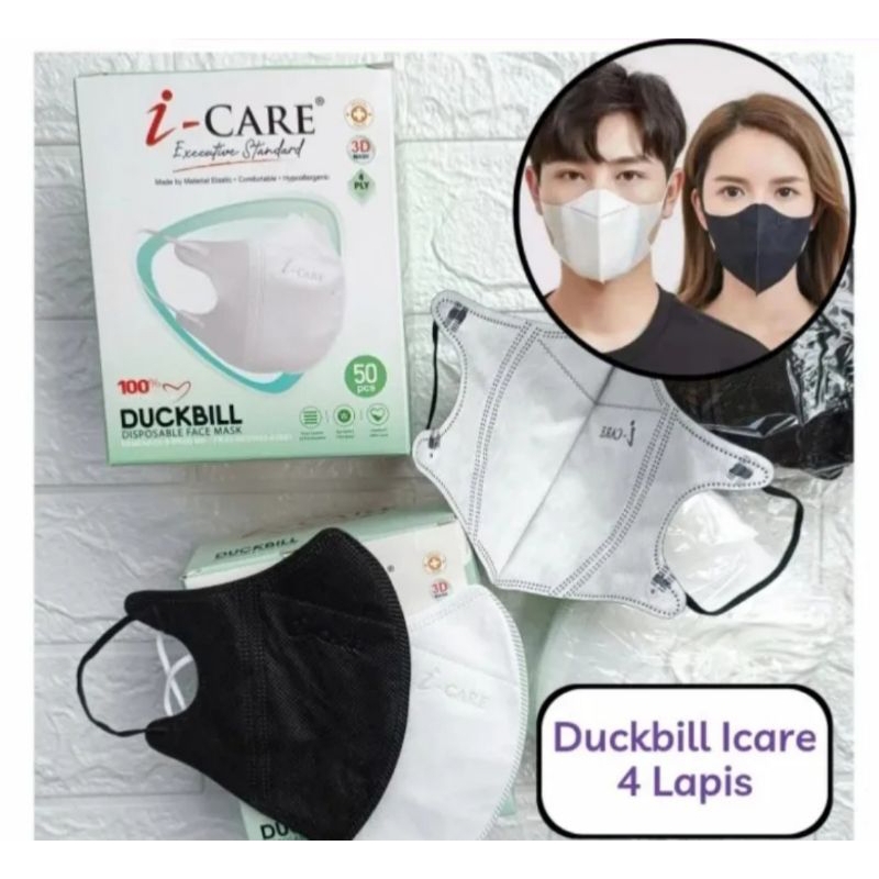 Masker Duckbill I-care 4ply isi50 pcs