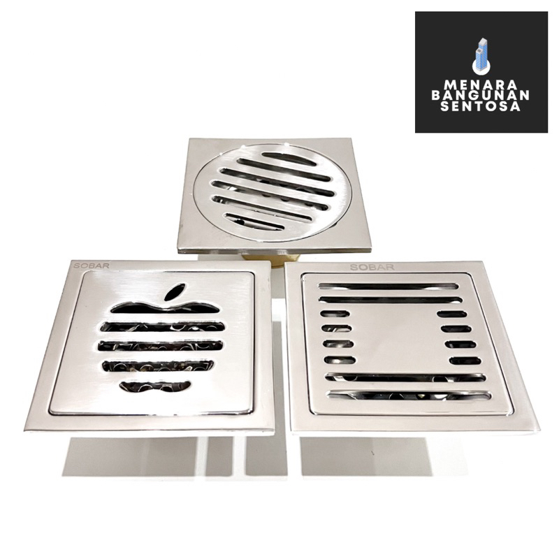 Saringan Got Stainless Sobar 4&quot; 908 Bulat Anti Kecoa &amp; Bau / Floor Drain Klep Kuningan / Avur / Afur