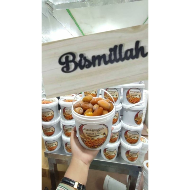 {Ready} Kurma Abu Qassim Ruthob Libya Kemasan Ember Isi 850gr