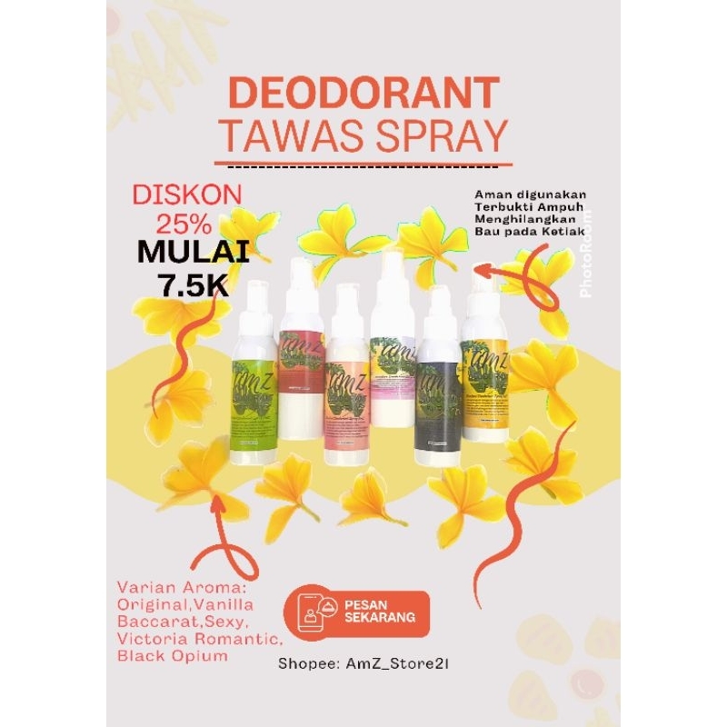 Natural Deodorant Spray Tawas // Tawas Natural Deodorant // Tawas Spray Berorganik  // Tawas Spray H