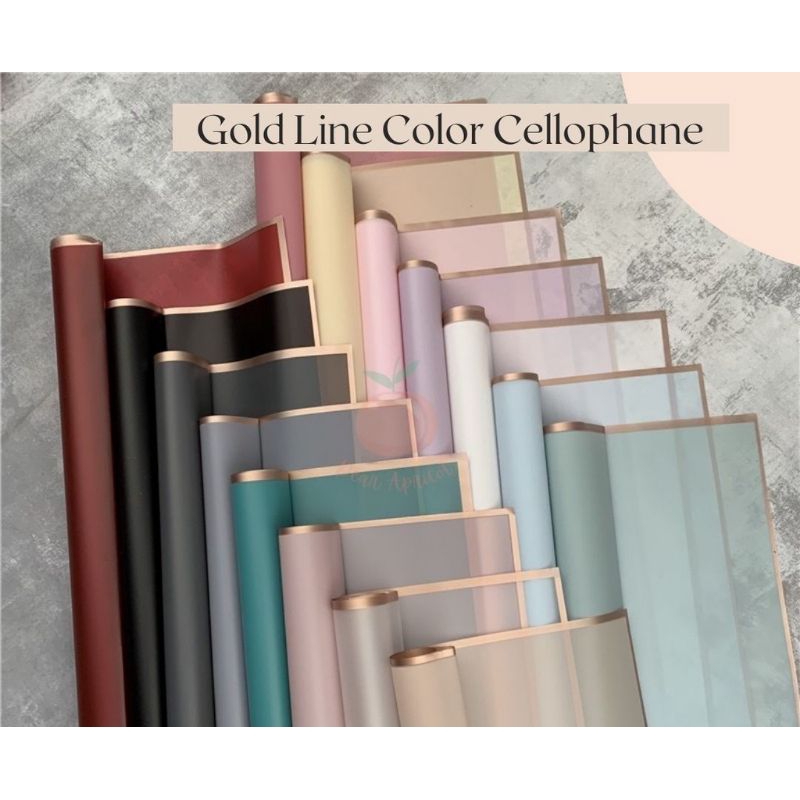 

WRAPPING PAPER GOLD LINE KERTAS BUKET LIST GOLD KERTAS BUNGKUS BOUQET