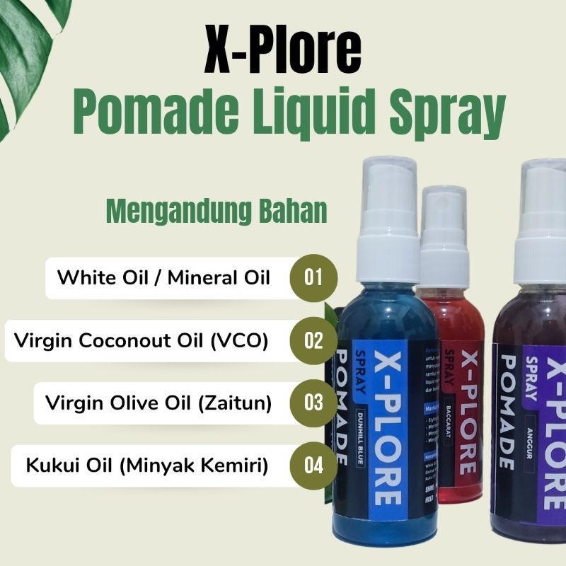 Pomade Spray Pomade Cair Pomade Liquid Xplore 60 Ml