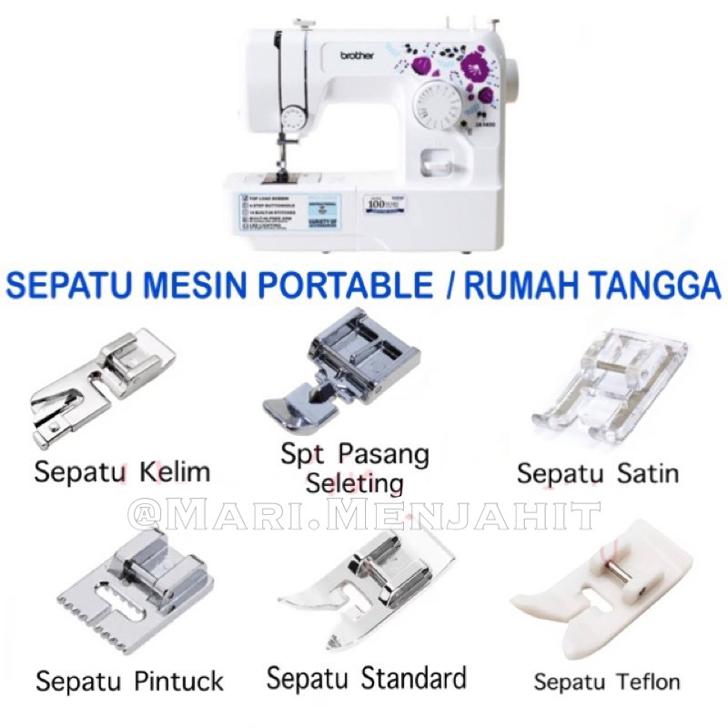 Aneka Sepatu Mesin Portable Untuk Rumah Tangga Janome Butterfly Singer