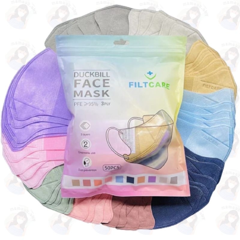 MASKER DUCKBILL UTAMA MIX ISI 50 // MASKER DUCKBILL CAREINDO ISI 50 // DUCKBILL RAVA MIX WARNA