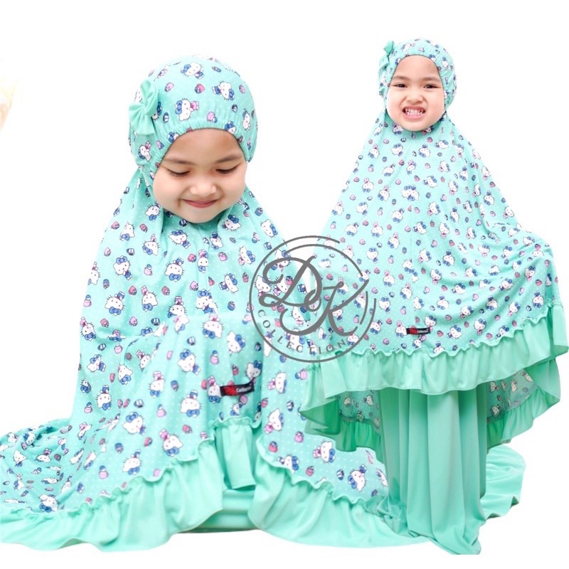 Mukena Anak Hello Kitty Jersey Premium 2-6 Tahun