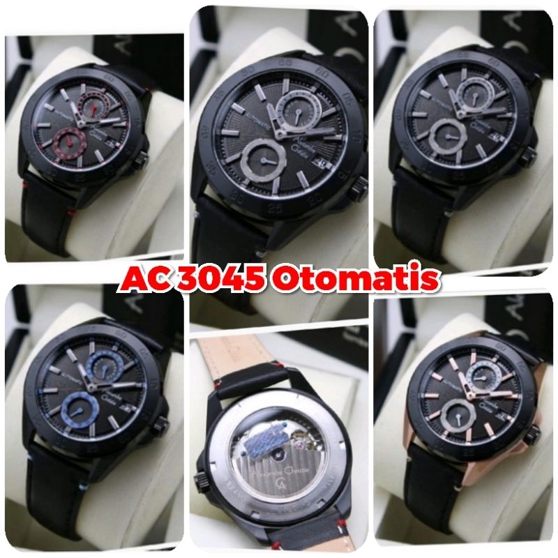JAM TANGAN ALEXANDRE CHRISTIE MATIC AC3045 | TALI KULIT AC 3045 OTOMATIS ORIGINAL