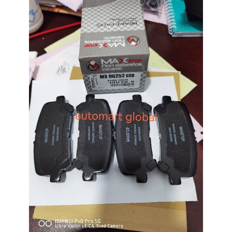 brake pad kampas rem belakang Hiace premio maxstop