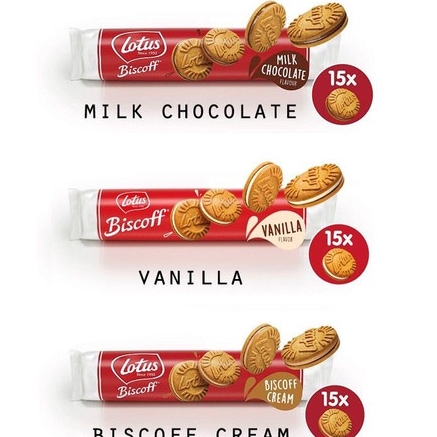 [NEW] Lotus Biscoff Sandwich Cream/ Milk Chocolate / Vanilla 150gr Biskof Biscuit Cookies