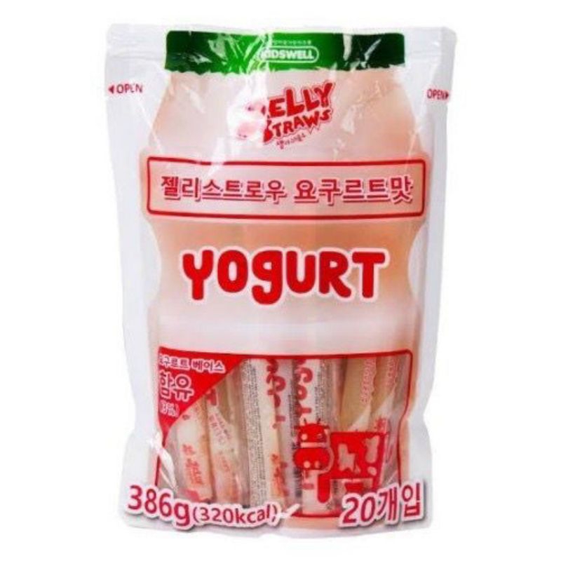 jelly yogurt straw isi 20pcs korea